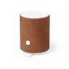 Haut-Parleur Éco-responsable Bluetooth Personnalisé - Sotep RCS Matières : cuir recyclé Couleurs : marron cadeau collaborateur p
