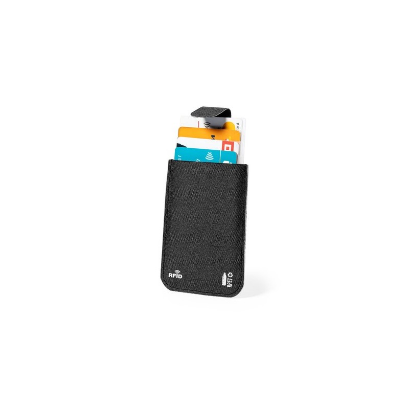 Porte-Cartes Personnalisé Élégant et Sécurisé RFID Guarex Couleurs : noir Matières : polyester recyclé impression haute définiti