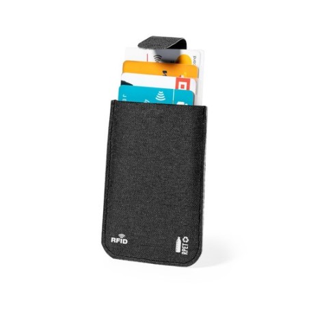 Porte-Cartes Personnalisé Élégant et Sécurisé RFID Guarex Couleurs : noir Matières : polyester recyclé impression haute définiti