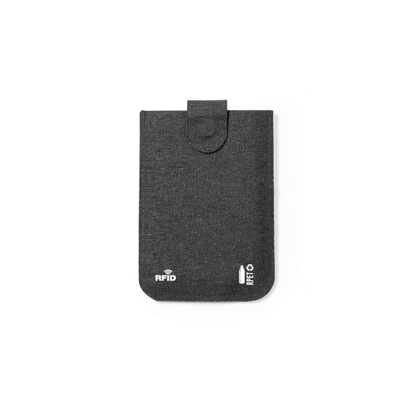 Porte-Cartes Personnalisé Élégant et Sécurisé RFID Guarex Couleurs : noir Matières : polyester recyclé marquage laser ultra préc