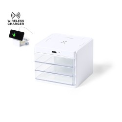 Chargeur Organisateur Personnalisé Idéal pour Bureau - Macky Couleurs : blanc 2
