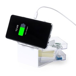 Chargeur Organisateur Personnalisé Idéal pour Bureau - Macky Couleurs : blanc impression haute définition