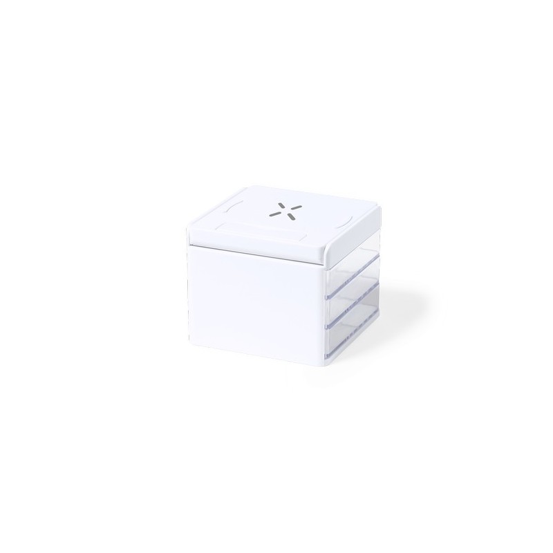 Chargeur Organisateur Personnalisé Idéal pour Bureau - Macky Couleurs : blanc objet promotionnel éco-responsable