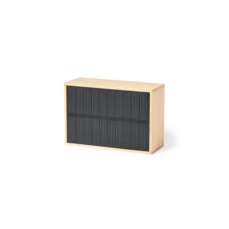 Enceinte Éco-responsable Solaire Personnalisée Laurens FSC Matières : bambou cadeau entreprise pas cher
