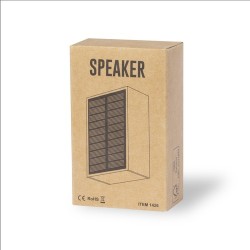 Enceinte Éco-responsable Solaire Personnalisée Laurens FSC Matières : bambou impression haute définition
