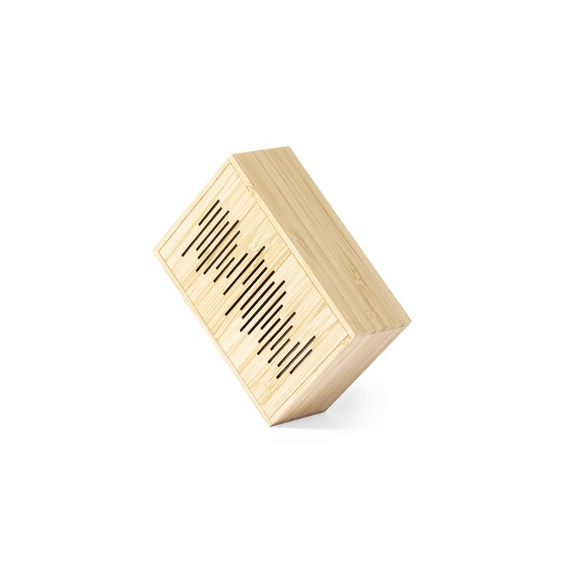 Enceinte Éco-responsable Solaire Personnalisée Laurens FSC Matières : bambou livraison express 24h 48h