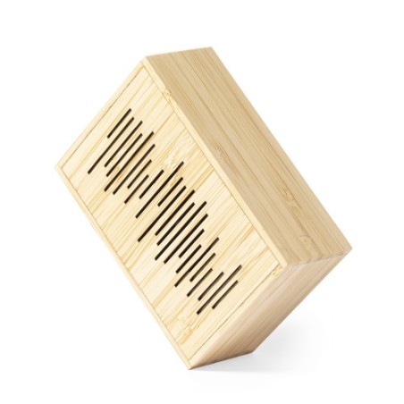 Enceinte Éco-responsable Solaire Personnalisée Laurens FSC Matières : bambou livraison express 24h 48h