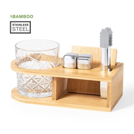 Set de Bar Personnalisé Éco-responsable Whisky Devon Matières : bambou