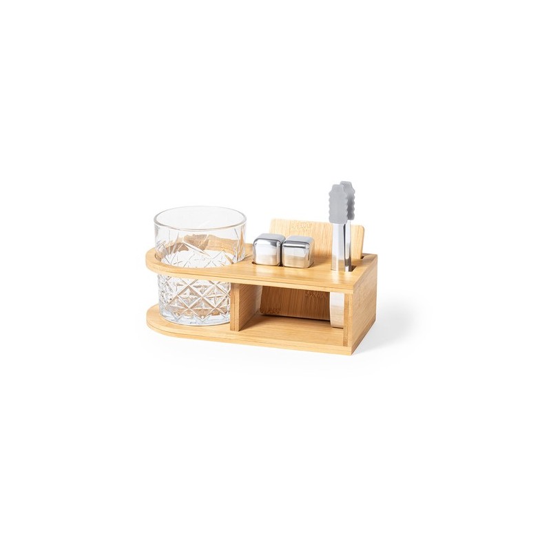 Set de Bar Personnalisé Éco-responsable Whisky Devon Matières : bambou personnalisable avec votre logo