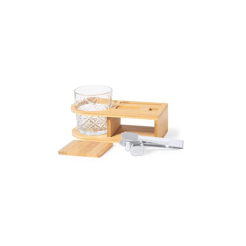 Set de Bar Personnalisé Éco-responsable Whisky Devon Matières : bambou cadeau entreprise pas cher