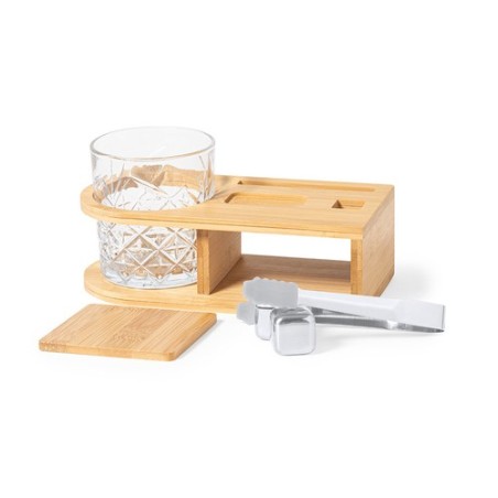 Set de Bar Personnalisé Éco-responsable Whisky Devon Matières : bambou cadeau entreprise pas cher