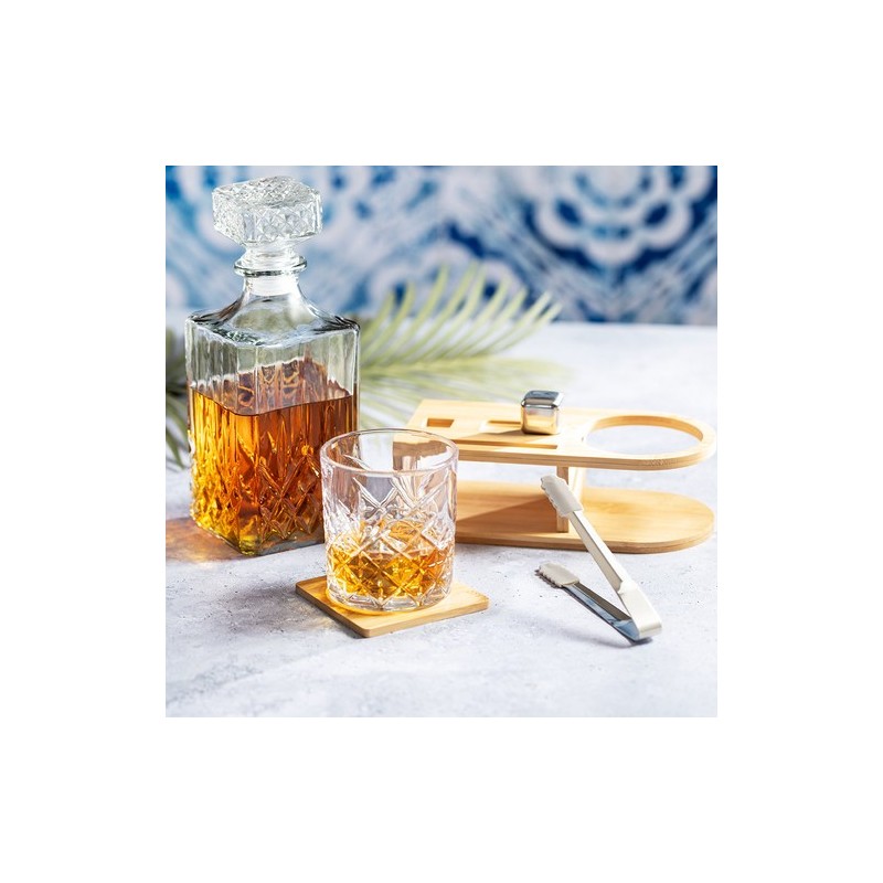 Set de Bar Personnalisé Éco-responsable Whisky Devon Matières : bambou marquage laser ultra précis