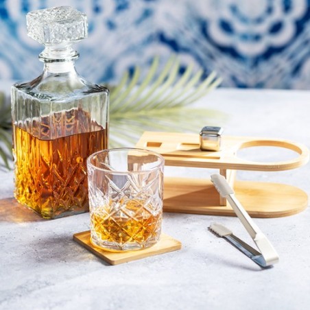 Set de Bar Personnalisé Éco-responsable Whisky Devon Matières : bambou marquage laser ultra précis