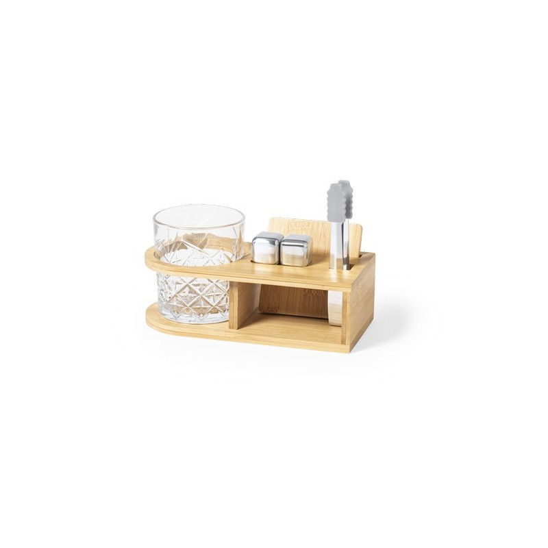 Set de Bar Personnalisé Éco-responsable Whisky Devon Matières : bambou cadeau collaborateur premium