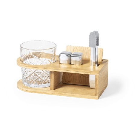 Set de Bar Personnalisé Éco-responsable Whisky Devon Matières : bambou cadeau collaborateur premium