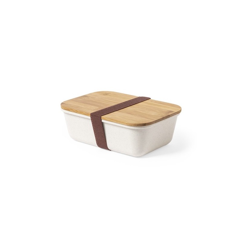 Boîte à déjeuner Personnalisée Éco-responsable - Thadan Matières : bambou Couleurs : naturel cadeau client original