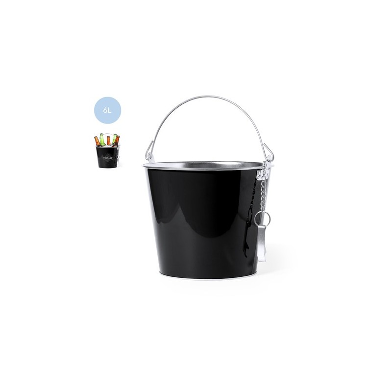 Seau Personnalisé pour Bar - Duken Matières : métal Couleurs : rouge marquage laser ultra précis