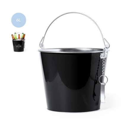 Seau Personnalisé pour Bar - Duken Matières : métal Couleurs : rouge marquage laser ultra précis
