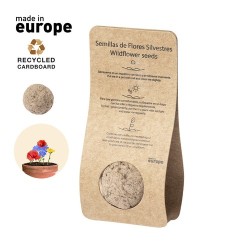 Bonbon Éco-responsable aux Graines Fleurs Sauvages Personnalisé Mussox pas cher Matières : carton recyclé