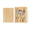 Coffret Cadeau Personnalisé Économique de Vin et Fromages Hiblux Matières : bambou personnalisable avec votre logo
