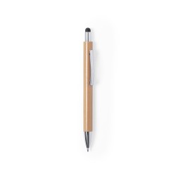 Stylet Bille Personnalisé Multifonction - Zharu Matières : bambou Couleurs : noir