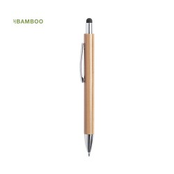 Stylet Bille Personnalisé Multifonction - Zharu Matières : bambou Couleurs : noir 2