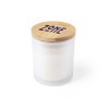 Bougie Aromatique Personnalisée Parfum Vanille Trivak Matières : bambou Couleurs : blanc cadeau entreprise pas cher