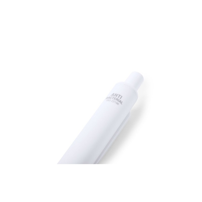 Stylo Antibactérien Personnalisé Confort Hygiène - Doret Couleurs : blanc marquage laser ultra précis