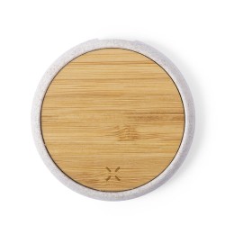 Chargeur Éco-responsable Sans Fil Personnalisé 10W - Fiore Matières : ABS Couleurs : naturel