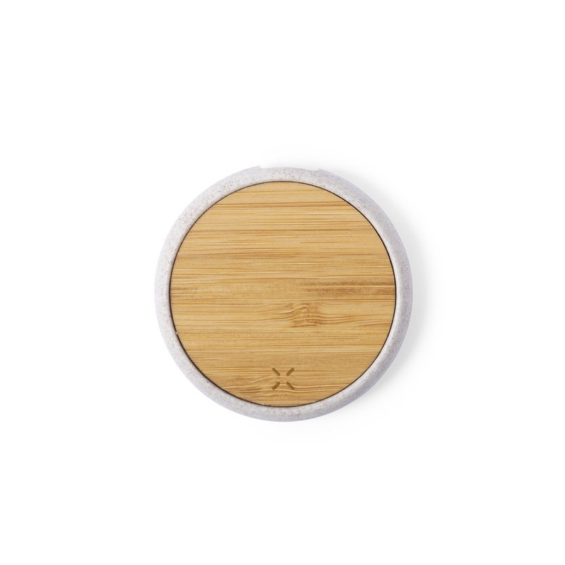 Chargeur Éco-responsable Sans Fil Personnalisé 10W - Fiore Matières : ABS Couleurs : naturel
