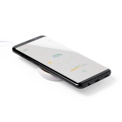 Chargeur Éco-responsable Sans Fil Personnalisé 10W - Fiore Matières : ABS Couleurs : naturel goodies publicitaire événementiel