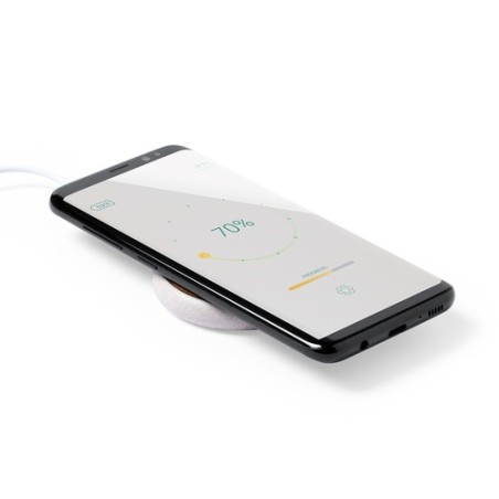 Chargeur Éco-responsable Sans Fil Personnalisé 10W - Fiore Matières : ABS Couleurs : naturel goodies publicitaire événementiel
