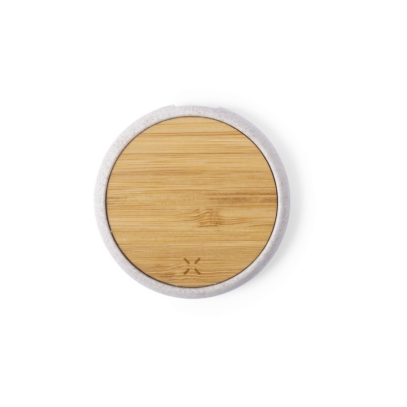 Chargeur Éco-responsable Sans Fil Personnalisé 10W - Fiore Matières : ABS Couleurs : naturel cadeau collaborateur premium