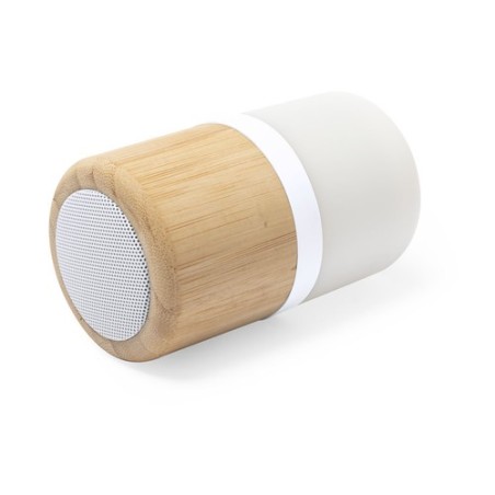 Haut-Parleur Bluetooth Éco-responsable et Personnalisé avec LED Pas Cher - Kevil Matières : bambou goodies publicitaire événemen