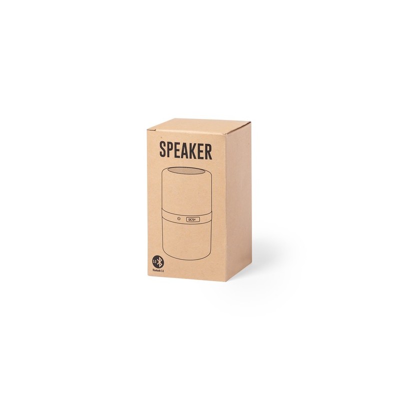 Haut-Parleur Bluetooth Éco-responsable et Personnalisé avec LED Pas Cher - Kevil Matières : bambou objet promotionnel éco-respon