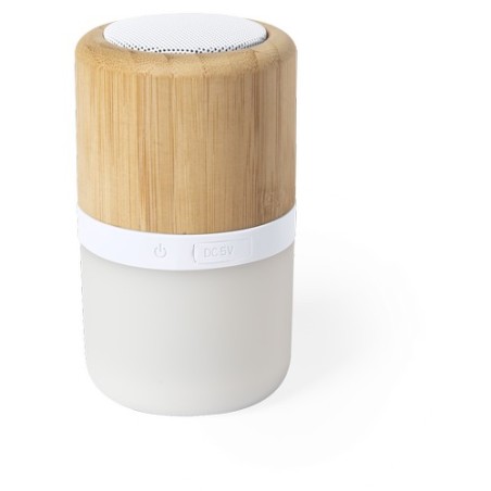 Haut-Parleur Bluetooth Éco-responsable et Personnalisé avec LED Pas Cher - Kevil Matières : bambou cadeau collaborateur premium