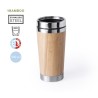 Mug Isotherme Éco-responsable Personnalisé - Verre Thermique Ariston Matières : bambou