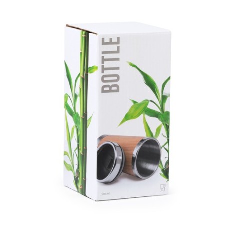Mug Isotherme Éco-responsable Personnalisé - Verre Thermique Ariston Matières : bambou impression haute définition