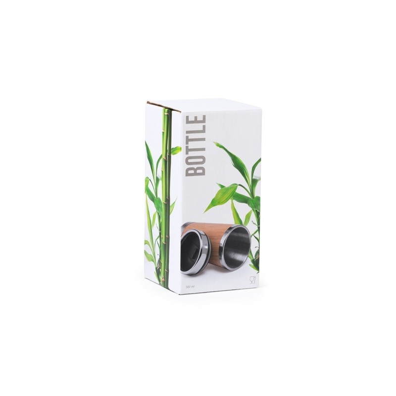 Mug Isotherme Éco-responsable Personnalisé - Verre Thermique Ariston Matières : bambou objet promotionnel éco-responsable