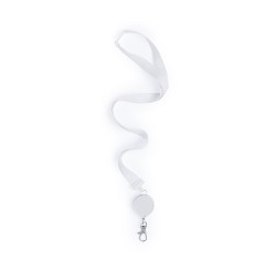 Lanyard Personnalisé Éco-responsable Idéal pour Événements et Séminaires Lemer Matières : polyester Couleurs : blanc