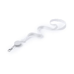 Lanyard Personnalisé Éco-responsable Idéal pour Événements et Séminaires Lemer Matières : polyester Couleurs : blanc 2