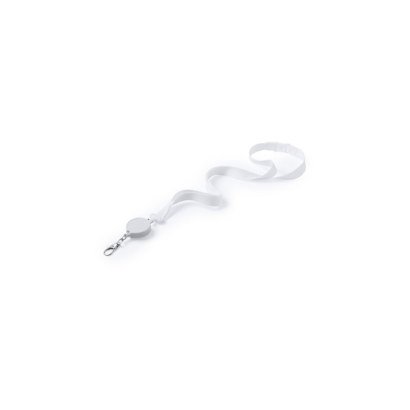 Lanyard Personnalisé Éco-responsable Idéal pour Événements et Séminaires Lemer Matières : polyester Couleurs : blanc goodies pub