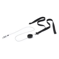 Lanyard Personnalisé Éco-responsable Idéal pour Événements et Séminaires Lemer Matières : polyester Couleurs : blanc marquage la