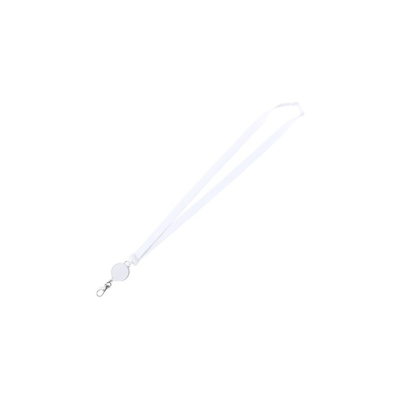 Lanyard Personnalisé Éco-responsable Idéal pour Événements et Séminaires Lemer Matières : polyester Couleurs : blanc objet publi