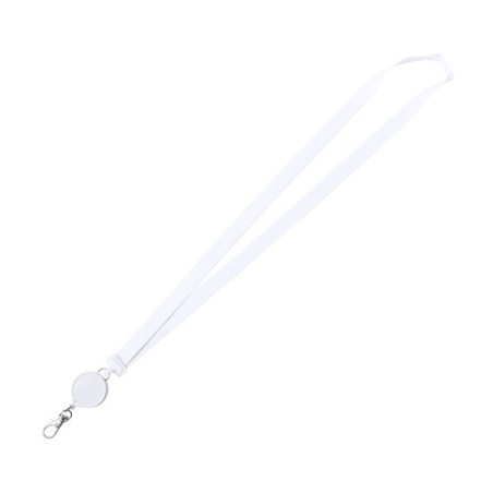 Lanyard Personnalisé Éco-responsable Idéal pour Événements et Séminaires Lemer Matières : polyester Couleurs : blanc objet publi