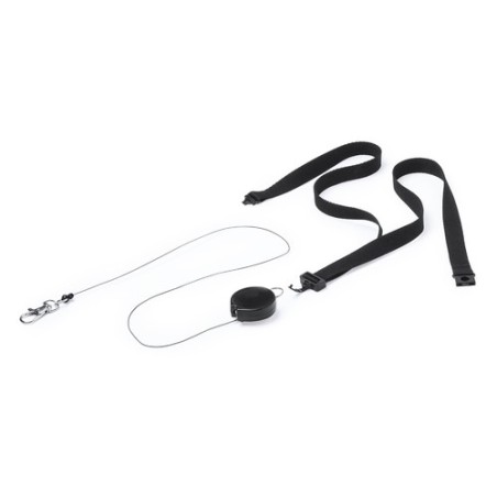 Lanyard Personnalisé Éco-responsable Idéal pour Événements et Séminaires Lemer Matières : polyester Couleurs : noir livraison ex