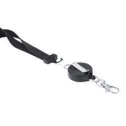 Lanyard Personnalisé Éco-responsable Idéal pour Événements et Séminaires Lemer Matières : polyester Couleurs : noir accessoire é