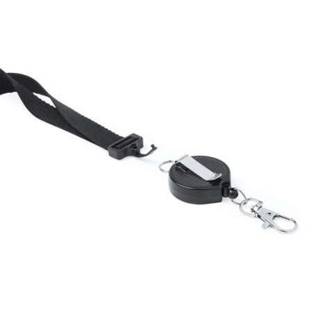 Lanyard Personnalisé Éco-responsable Idéal pour Événements et Séminaires Lemer Matières : polyester Couleurs : noir accessoire é