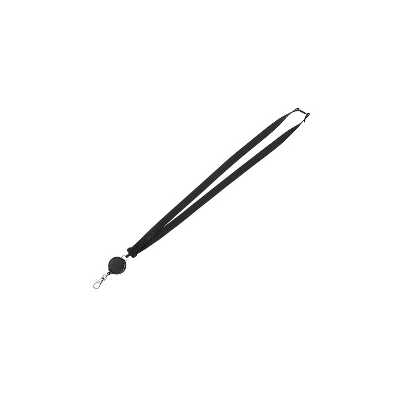 Lanyard Personnalisé Éco-responsable Idéal pour Événements et Séminaires Lemer Matières : polyester Couleurs : noir cadeau affai