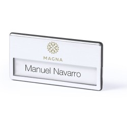 Badge Publicitaire Sur Mesure - Upsin Couleurs : argenté